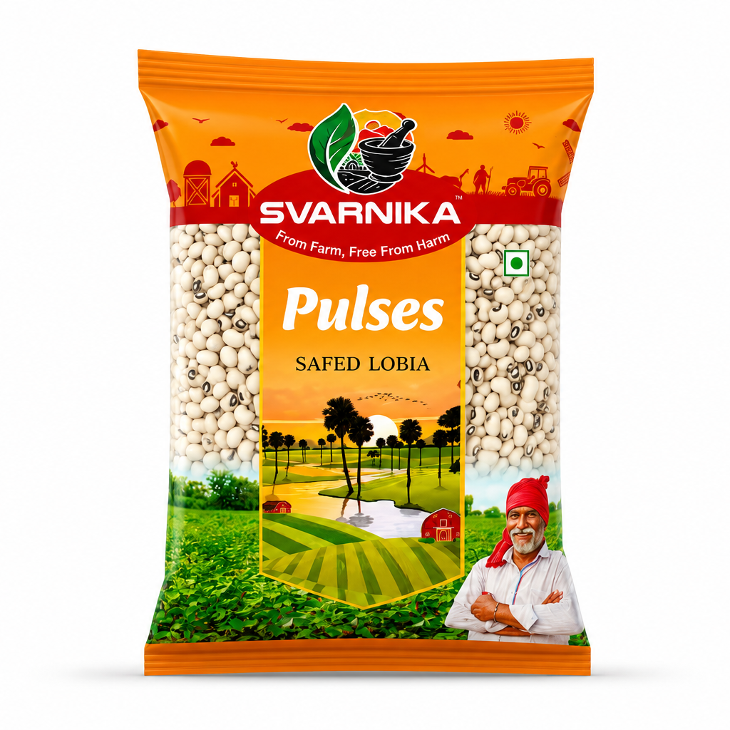 Safed Lobia (Black Eyed Peas) (1kg - 500gm)